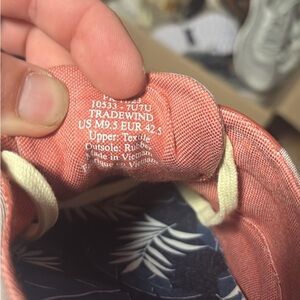 OluKai Men's Coral and Navy Sneakers